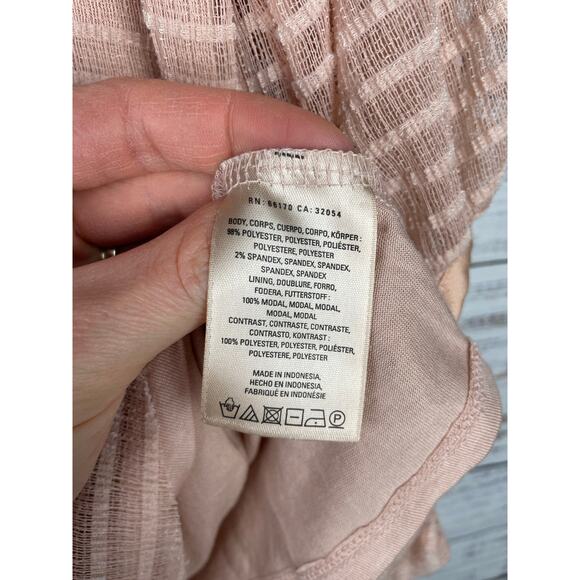 Anthropologie Meadow Rue Allyson Square Neck Top Boho Pink XS Fairy Feminine - Picture 6 of 9